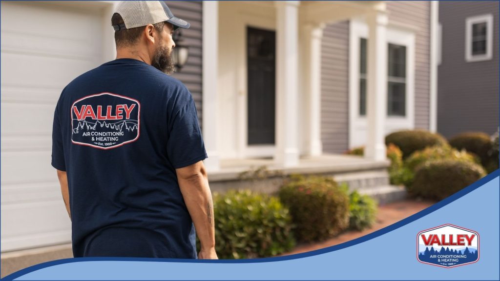 An HVAC tech coming to do maintenance